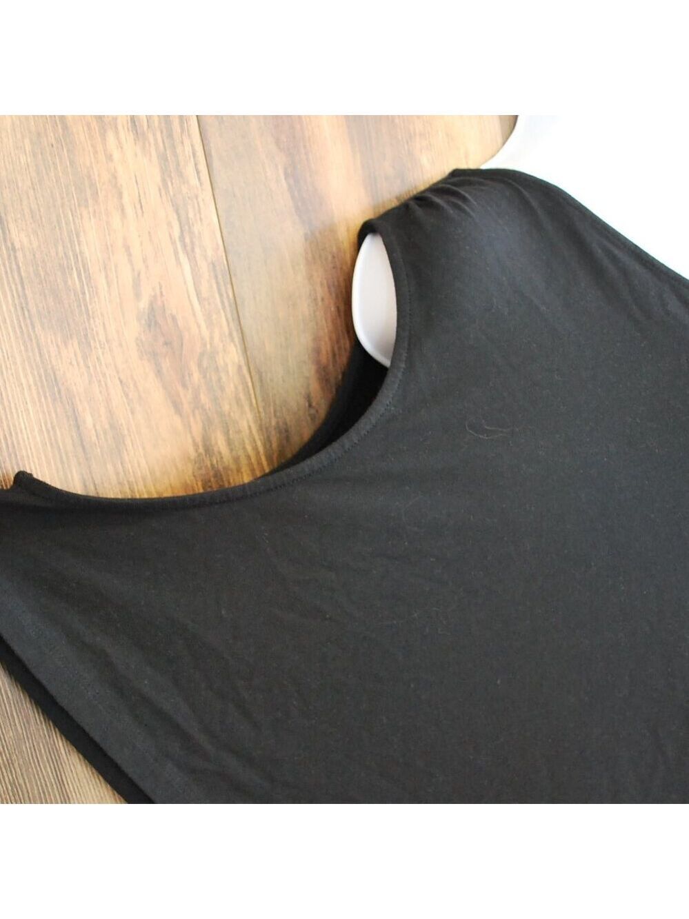 Venus Women's Plus Size Black Cold Shoulder Tee Stretch Blouse 1X - Picture 4 of 6